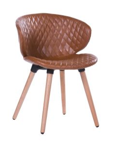 Cadeira Decorativa Matelassê - Caramelo