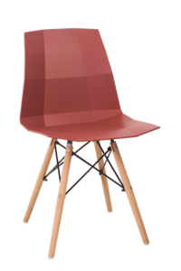 Cadeira Fixa Eiffel Quadriculado - Canela